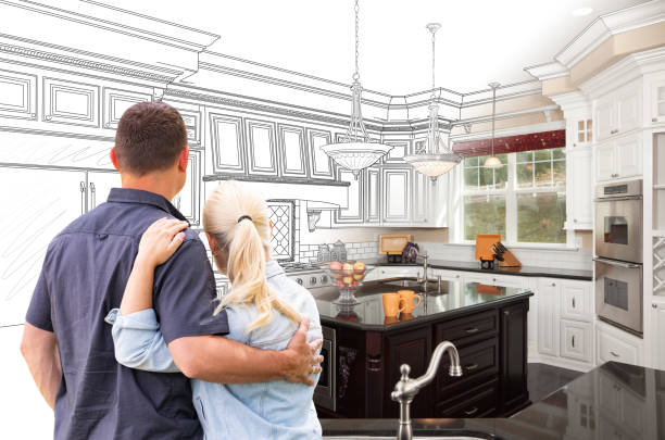 Custom kitchen cabinets installed in a Hampton home